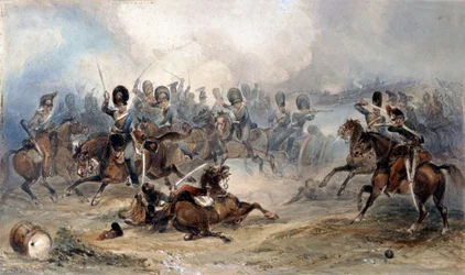 Kapten Norman Ramsay, Royal Horse Artillery, galopperar sina trupper genom den franska armén i säkerhet vid slaget vid Fuentes de Onoro, 1811