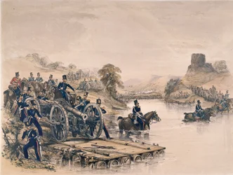 ?Royal Artillery?, flodkorsning, 1854 ca