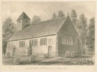 Whitmore Church: sepiateckning, 1841