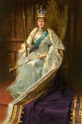 Mary of Teck, drottning gemål av George V av Storbritannien, 1911.