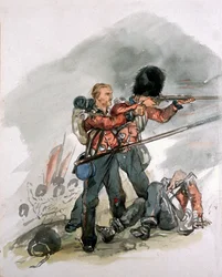 Sista ställningen för två gardister i strid, 1854 ca