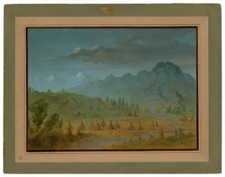 A Crow Village och Salmon River Mountains