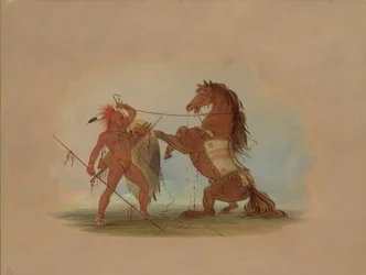 En Pawnee-krigare som offrar sin favorithäst, 18611869.