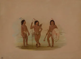 En Puelchee-hövding och två unga krigare, 18541869.