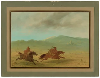 En Osage-indian jagar en camanchee