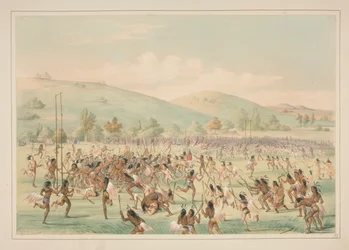 Bollspel, pl. 23 från North American Indian Portfolio