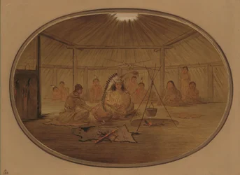 Catlin festad av Mandan-hövdingen, 18611869.