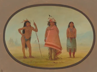Cochimtee Chief, His Wife, and a Warrior, 18551869.