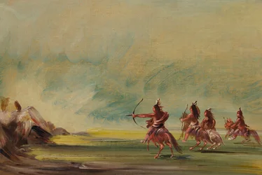 Comanche ger pilar till Medicine Rock