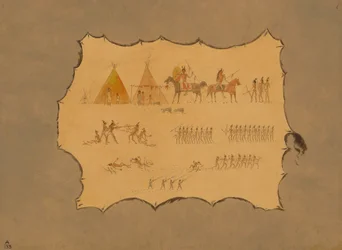Faksimil av en cheyennerock, 18611869.