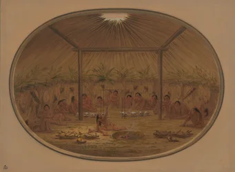 Mandan-ceremonin - vattnet sjunker ner, 18611869.