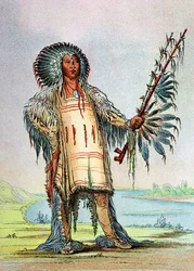 Mandanindianen Ha-Na-Tah-Muah, varghövding