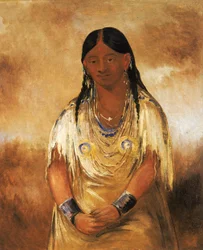 Mún-ne-o-ye, en kvinna, 1832.