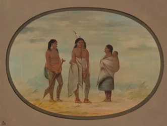 Nayas indianhövding, hans fru och en krigare, 18551869.