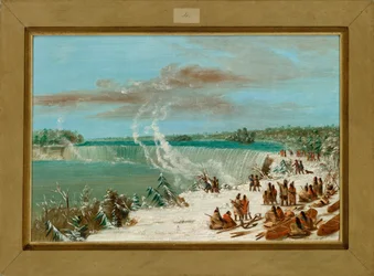 Portage runt Niagarafallen vid Table Rock