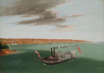 St Louis från floden nedanför, 1832-1833.