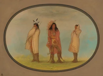Tre Iroquois-indianer, 18611869.