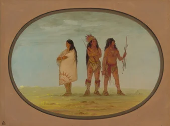 Tre Navaho-indianer, 18611869.