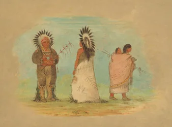 Två Ottoe-hövdingar och en kvinna, 18611869.