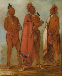 Wa-másh-ee-sheek, Han som tar bort; Wa-chésh-uk, Krig; Mink-chésk, Tre framstående unga män