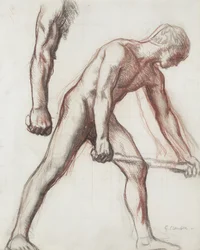 Nakenstudie för pojken och mannen, 1908