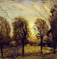 Untitled [Studie av träd] (akvarell)