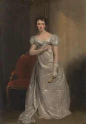 Harriet Smithson som Miss Dorillon, i "Wives as They Were, and Maids as They Are" av Elizabeth Inchbald