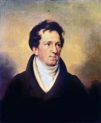 Porträtt av Charles Mathews (1776-1835), engelsk skådespelare och teaterchef, målning av George Clint (1770-1854), olja på duk