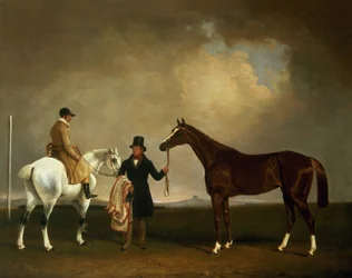 Mr Sadlers "avgörande" hålls av hans tränare med jockeyn John Day Jnr., Stockbridge Racecourse