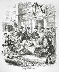 En ficktjuv i förvar, ca 1835 (gravyr)