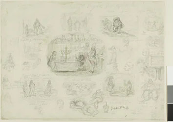 Mode och skräck 1829 (recto); Angels Ever Bright and Fair (verso)