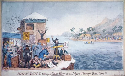 John Bull betraktar klart frågan om svarta människors slaveri, utgiven av G. Humphrey