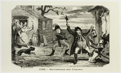 Juni - Märgben och klyvare från George Cruikshanks ståletsningar till The Comic Almanacks: 1835-1853