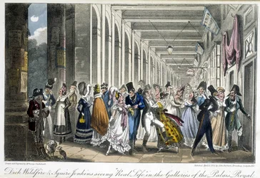 Les galeries du Palais Royal - i "" Life in Paris"" av David Carey, London