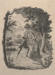 Mannen och kvinnan i trädgården (etsning)