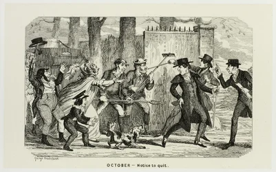 Oktober - Uppsägning från George Cruikshank