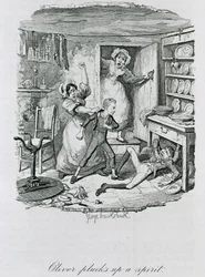 Oliver plockar upp en ande, 1837