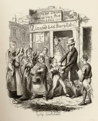 Oliver hävdade av sina tillgivna vänner, från "The Adventures of Oliver Twist" av Charles Dickens (1812-70) 1838, publicerad av Chapman und Hall, 1901