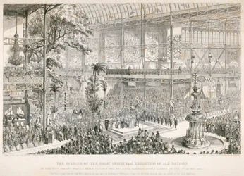 Invigning av den stora utställningen, Crystal Palace, Hyde Park, London, 1851