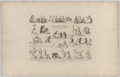 Några av den stora utställningens Drolleries, 1851., 1851.