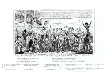 Spa Fields Orator Jagar efter popularitet för att göra-bra!!, pub. av J. Sidebotham, 1817