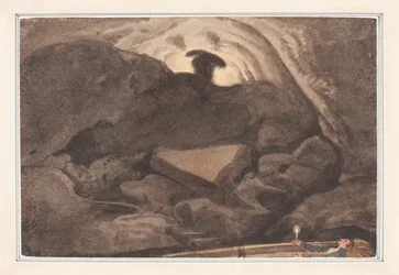 Scen i en grotta