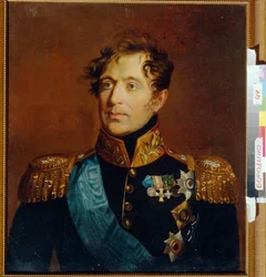 Porträtt av generalgreve Mikhail Miloradovich (Miloradovich) (1771-1825). Målning av George Dawe (1781-1829), olja på duk. Engelsk konst
