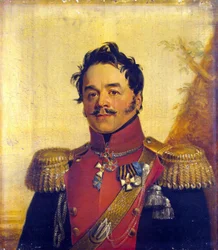 Porträtt av greve Nikolai Grigoryevich Shcherbatov (1777-1845) - George Dawe (1781-1829). Olja på duk, före 1825. Mått: 70x62,5 cm. State Hermitage, St Petersburg