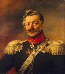 Porträtt av generalgreve Peter Petrovich von der Pahlen 1777-1864, före 1825