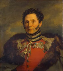 Porträtt av general Nikolai Ivanovich Depreradovich 1767-1843, före 1825
