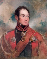 Porträtt av generallöjtnant Sir Edward Barnes, brittisk soldat, 1818