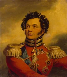Porträtt av generalen Fjodor Petrovitj Uvarov 1773-1824, före 1825