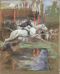 Vattenhoppet (akvarell på papper)