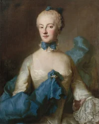 Hertiginna Maria Anna Josepha av Bayern 1734-1776, markgrevin av Baden-Baden, c.1750.